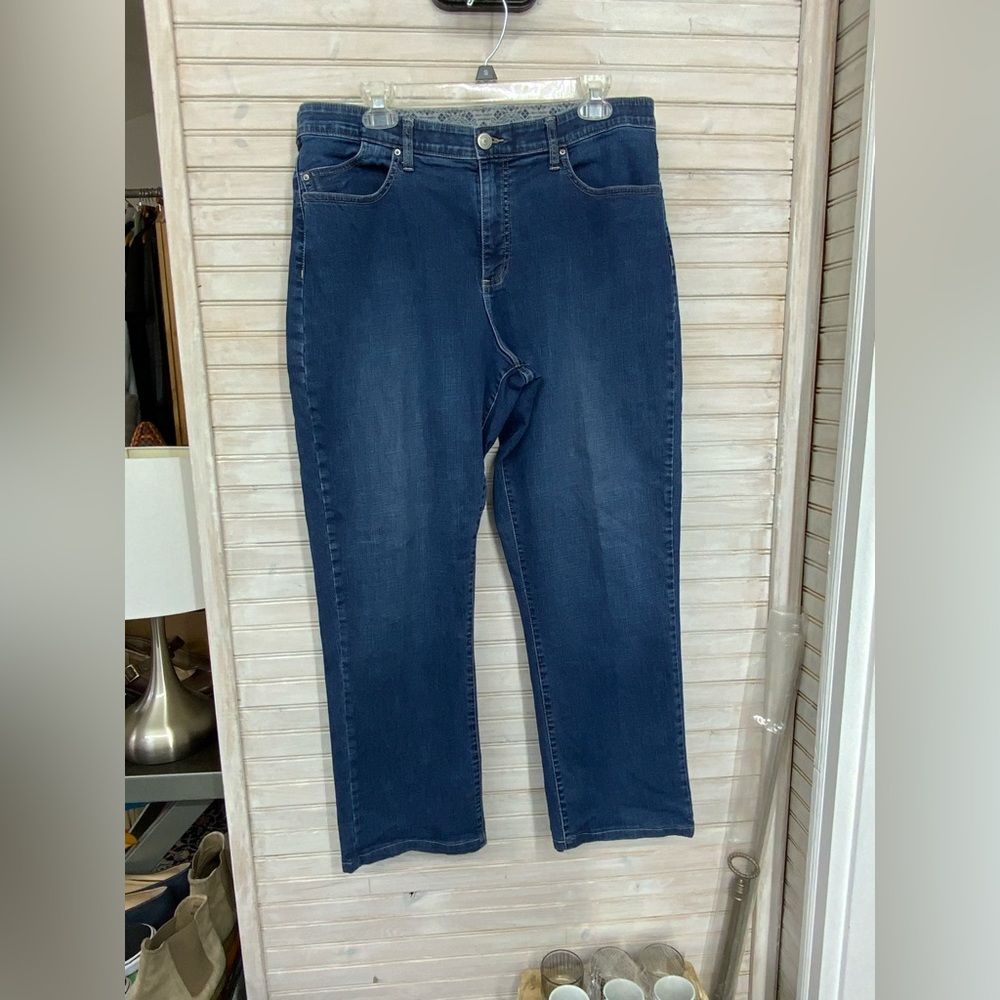 Lee Platinum Women's 16 Straight Leg Dark Blue Jeans